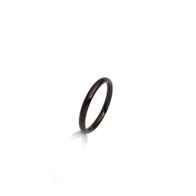 Ring Edelstahl PVD Schwarz 2 mm