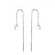 Durchziehohrringe 925/- Sterling Silber rhodiniert