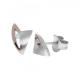 Ohrstecker 925/- Sterling Silber rotvergoldet 0,6 cm Zirkonia