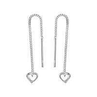 Durchzieh-Ohrringe 925/- Sterling Silber rhodiniert 5,6 cm