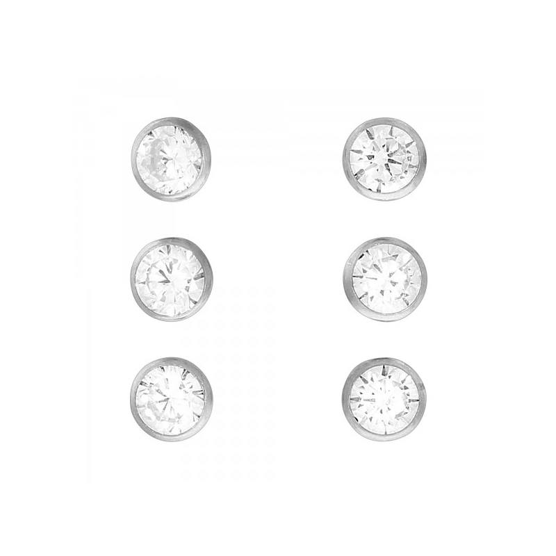Ohrstecker 925/- Sterling Silber rhodiniert 1,2 cm Zirkonia | Uhrenvi,  13,00 €