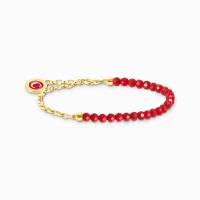Member Charm-Armband rote Beads und Gliederelemente...