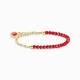 Member Charm-Armband rote Beads und Gliederelemente vergoldet