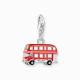 Charm-Anhänger roter LONDON Bus Silber