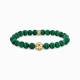 Beads-Armband aus grünen Steinen vergoldet
