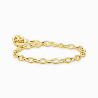 Charm-Armband mit Goldbären Logo-Ring vergoldet 19cm