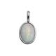 Anhänger 925/- Sterling Silber rhodiniert 1,5 cm imitierter Opal