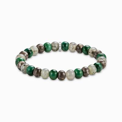 Armband Jasper, Jade und Labradorit 9 mm