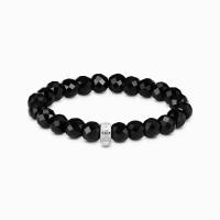 Charm-Armband Obsidian-Beads oval