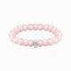 Charm-Armband Rosenquarz-Beads oval