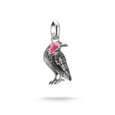 Charm-Anhänger Wednesday Krähe Zirkonia Connect Silber