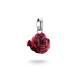 Charm-Anhänger Rosenblüte rot Connect Silber
