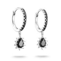 Creolen True Romance mit Anhänger Zirkonia Silber