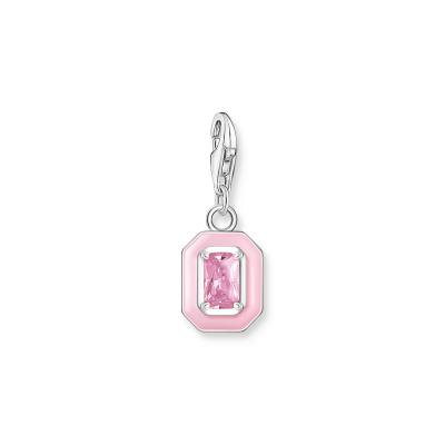 Charm-Anhänger pinker Stein Silber