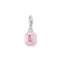 Charm-Anhänger pinker Stein Silber
