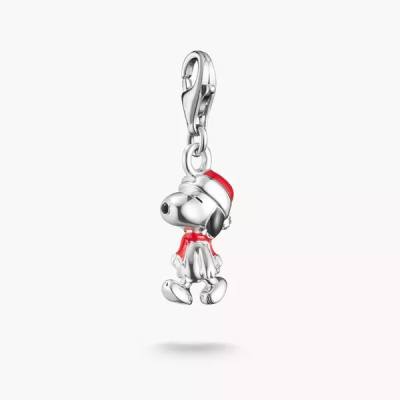 Charm-Anhänger Snoopy Santa Edition PEANUTS Original Silber
