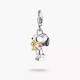 Charm-Anhänger Snoopy mit Woodstock Friends PEANUTS Original 18k Vergoldung