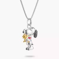 Kette Snoopy mit Woodstock Pavé Anhänger...