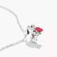 Kette Snoopy mit Rosen Anhänger PEANUTS Silber