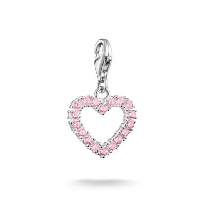 Charm-Anhänger Pink Heart Original Silber