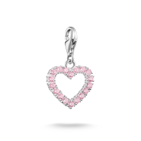 Charm-Anhänger Pink Heart Original Silber