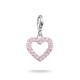 Charm-Anhänger Pink Heart Original Silber