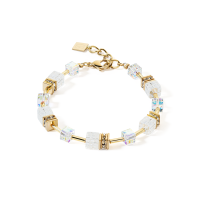 GeoCUBE® Iconic Nature Armband gold-weiß