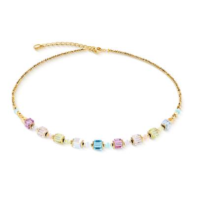 Halskette Cube Aura pastell gold