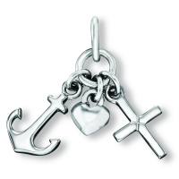 Anhänger Glaube Liebe Hoffnung 925/- Silber rhodiniert