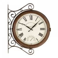 Outside-In Greenwich Wanduhr mit Thermometer