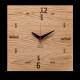 Huamet Holz-Wanduhr Alternate Eiche eckig
