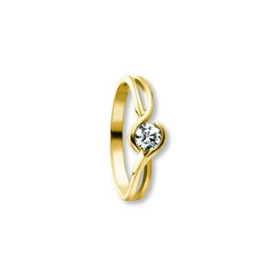 Ring Zirkonia 333/- Gelbgold 54