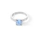 Brilliant Square big Ring silber hellblau 58