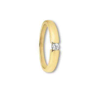 Ring Zirkonia 333/- Gelbgold 58