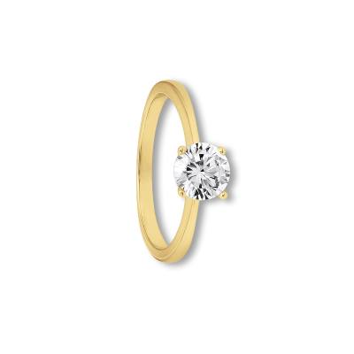 Ring Zirkonia 333/- Gelbgold 56