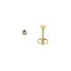 Ohrstecker Zarge O 2,5 mm Zirkonia 333/- Gelbgold