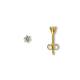 Ohrstecker Krappe O 2,5 mm Zirkonia 333/- Gelbgold