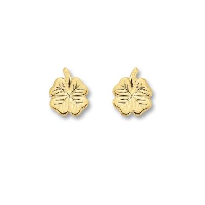 Ohrstecker Kleeblatt 333/- Gelbgold