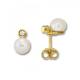 Ohrstecker Perle Süßwasser-Zuchtperle Zirkonia 333/- Gelbgold 6,0 - 6,5 mm