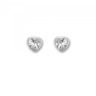 Ohrstecker Zirkonia 925/- Silber rhodiniert