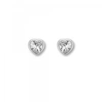 Ohrstecker Zirkonia 925/- Silber rhodiniert