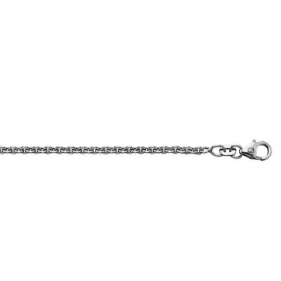 Kette Rundanker 2,40 mm 925/- Silber rhodiniert 80 cm