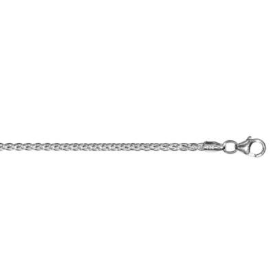 Kette Venezia vierkant 0,90 mm 925/- Silber weiß 42 cm