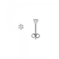 Ohrstecker Krappe O 3,0 mm Zirkonia 925/- Silber rhodiniert