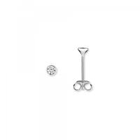 Ohrstecker Zarge O 3,0 mm Zirkonia 925/- Silber rhodiniert