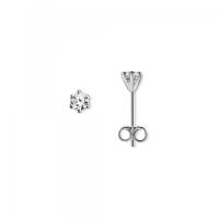 Ohrstecker Krappe O 4,0 mm Zirkonia 925/- Silber rhodiniert