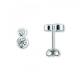 Ohrstecker Zirkonia 925/- Silber rhodiniert