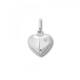 Anhänger Herz 925/- Silber rhodiniert teilmatt / diamantiert 10,5 x 9,5