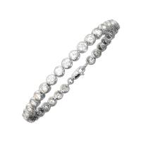 Armband 925/- Sterling Silber rhodiniert 19,5 cm Zirkonia