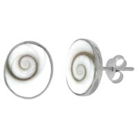 Ohrstecker 925/- Sterling Silber 1,2 cm Muschel